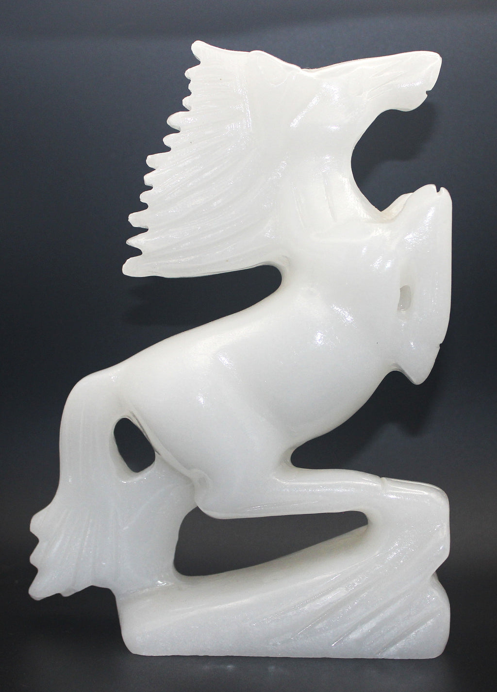 White Calcite Horse Carving – Clarity, Calm & Quiet Strength | | Wiccan Center