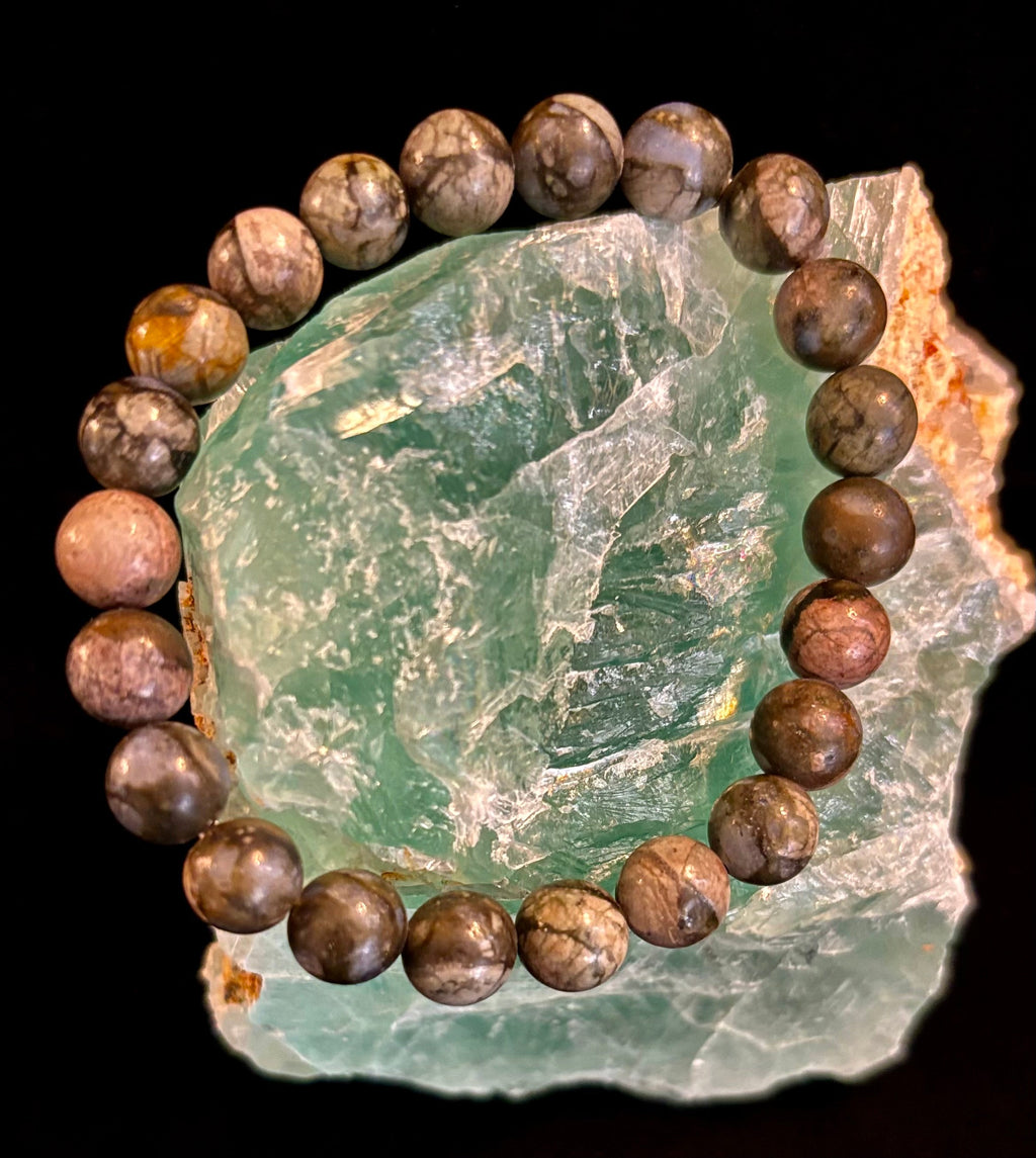 Que Sera Sera Natural Stone Bracelet | 8mm Beads for Small to Medium Wrists | | Wiccan Center
