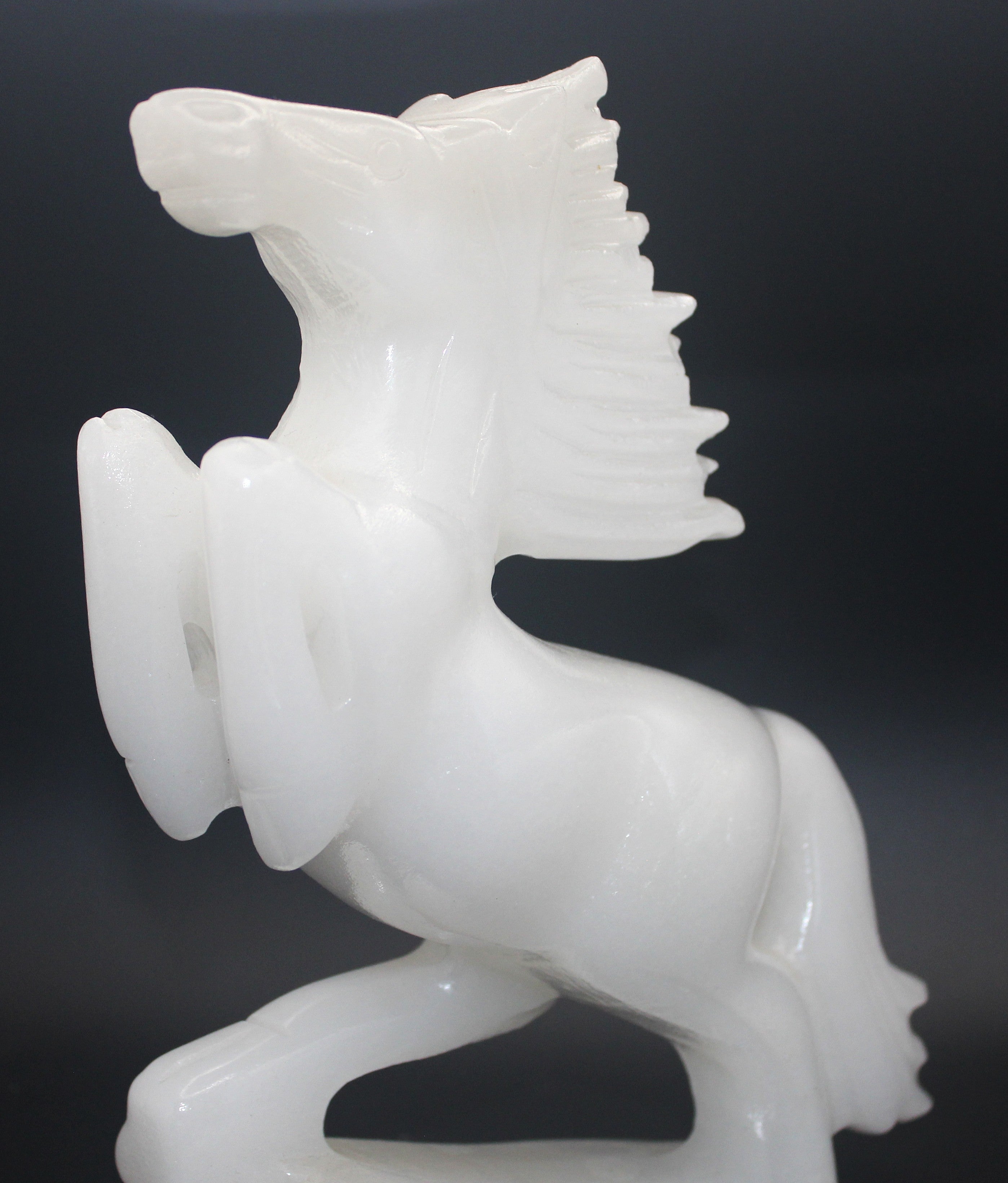 White Calcite Horse Carving – Clarity, Calm & Quiet Strength | | Wiccan Center