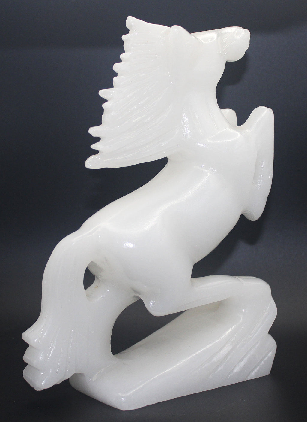 White Calcite Horse Carving – Clarity, Calm & Quiet Strength | | Wiccan Center