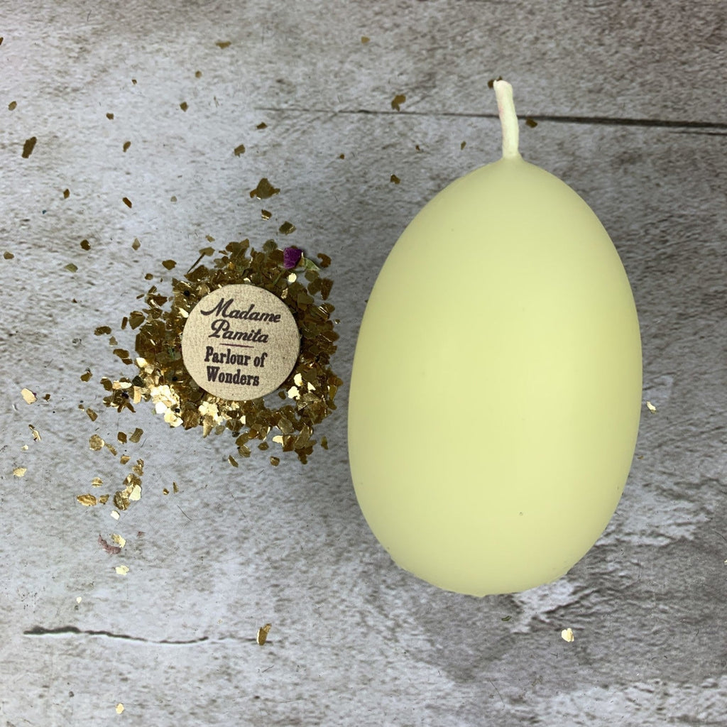 Beeswax Egg Talisman Spell Candle - New Beginnings & Fertility Magic | Beeswax Candle | Wiccan Center