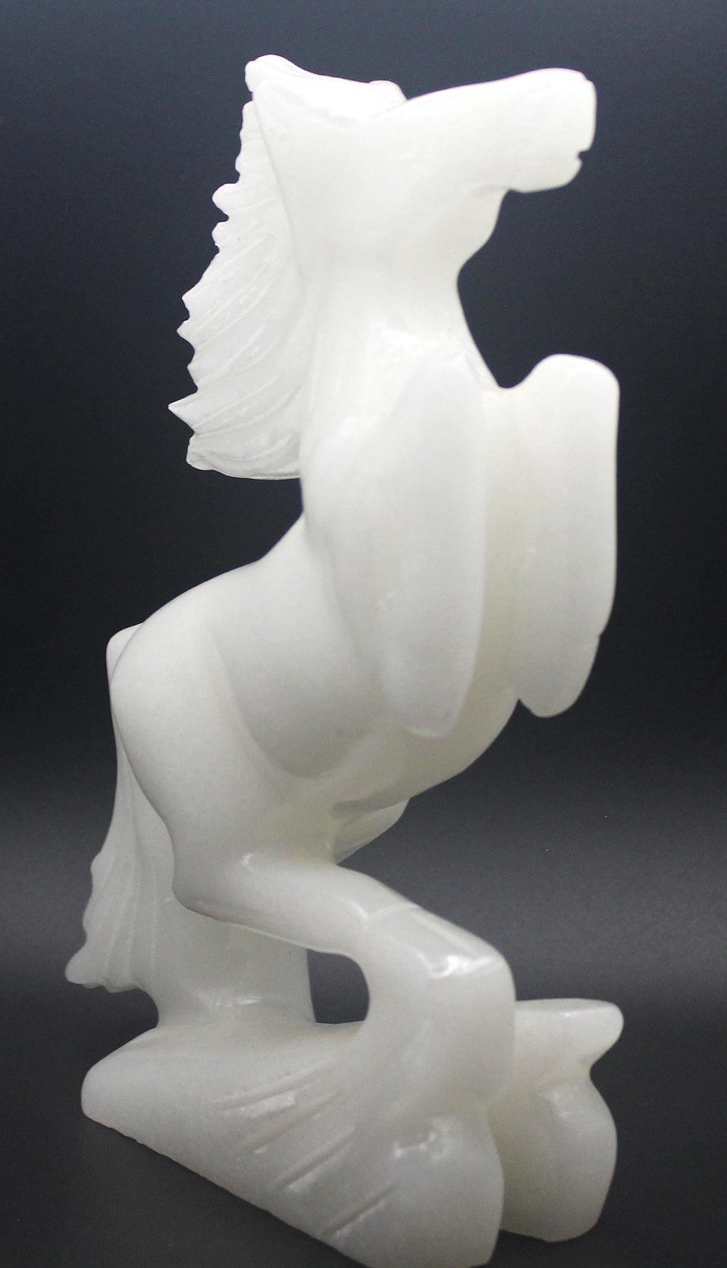 White Calcite Horse Carving – Clarity, Calm & Quiet Strength | | Wiccan Center