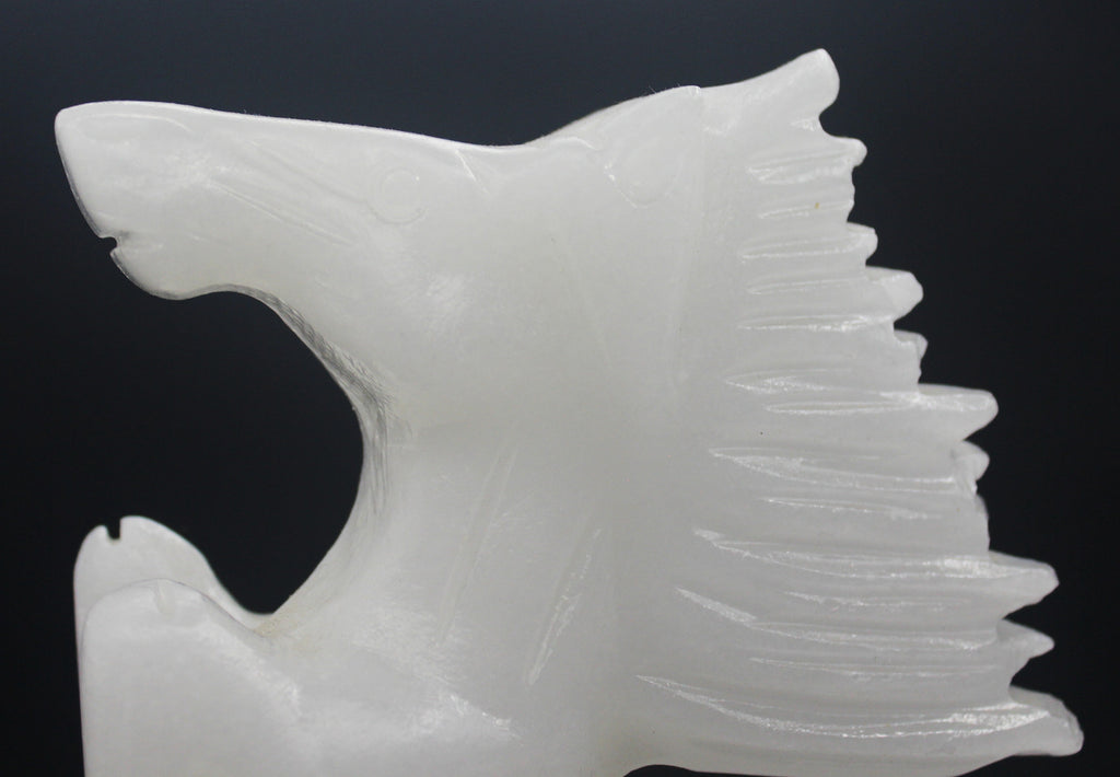 White Calcite Horse Carving – Clarity, Calm & Quiet Strength | | Wiccan Center