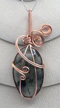 Raw Copper Prehnite Pendant Necklace | | Wiccan Center