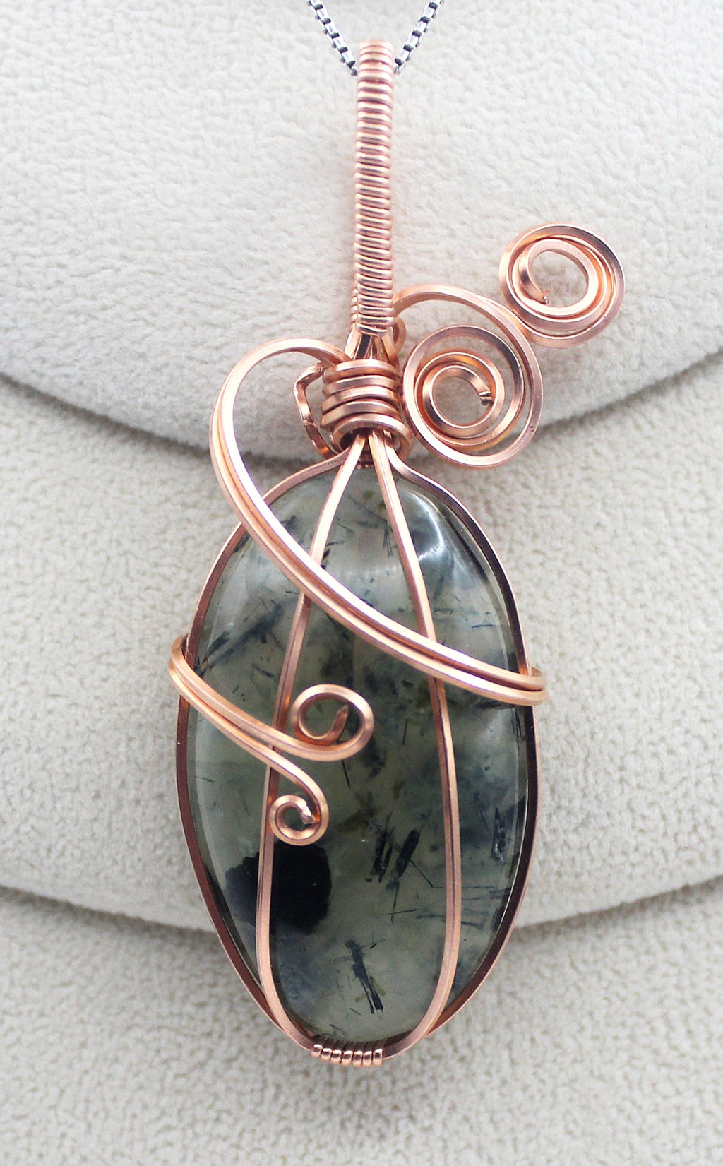 Raw Copper Prehnite Pendant Necklace | | Wiccan Center