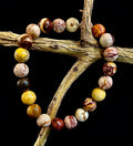 Peanut Jasper Natural Stone Bracelet | 8 mm Grounding Beads for Strength & Stability (Small to Medium Wrists) | | Wiccan Center