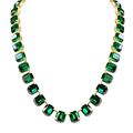 Cara Green Crystal Emerald Cut Necklace