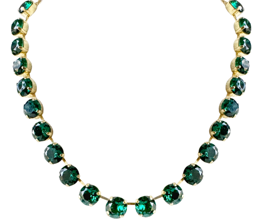 Daphne Emerald Green Crystal Riviera Necklace