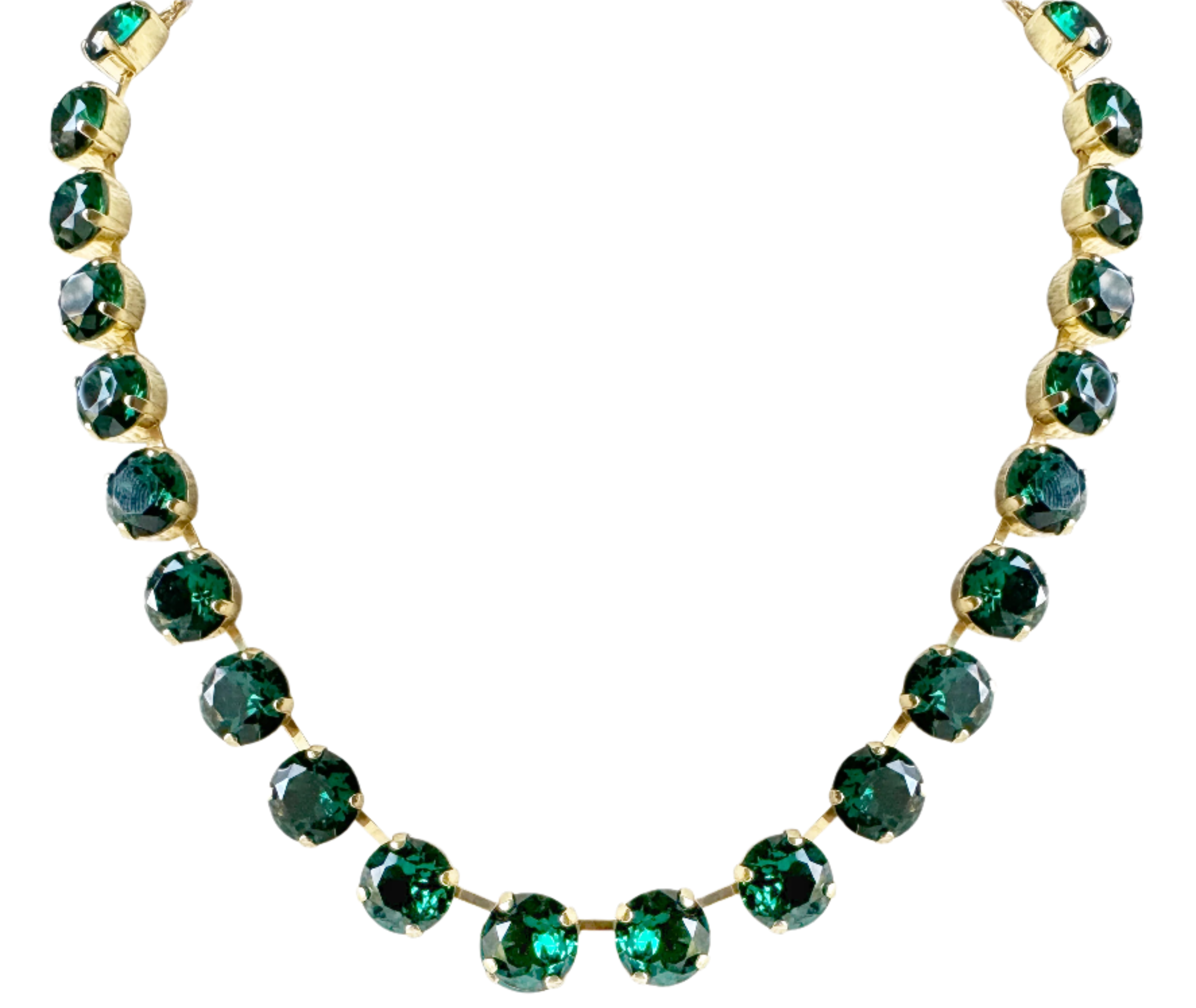Daphne Emerald Green Crystal Riviera Necklace