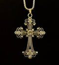 Our Lady of Guadalupe Vintage Cross Necklace — Silver Tone Catholic Pendant — Inspired by Puerto Vallarta Mexico — Sacred Protection Jewelry | | Wiccan Center