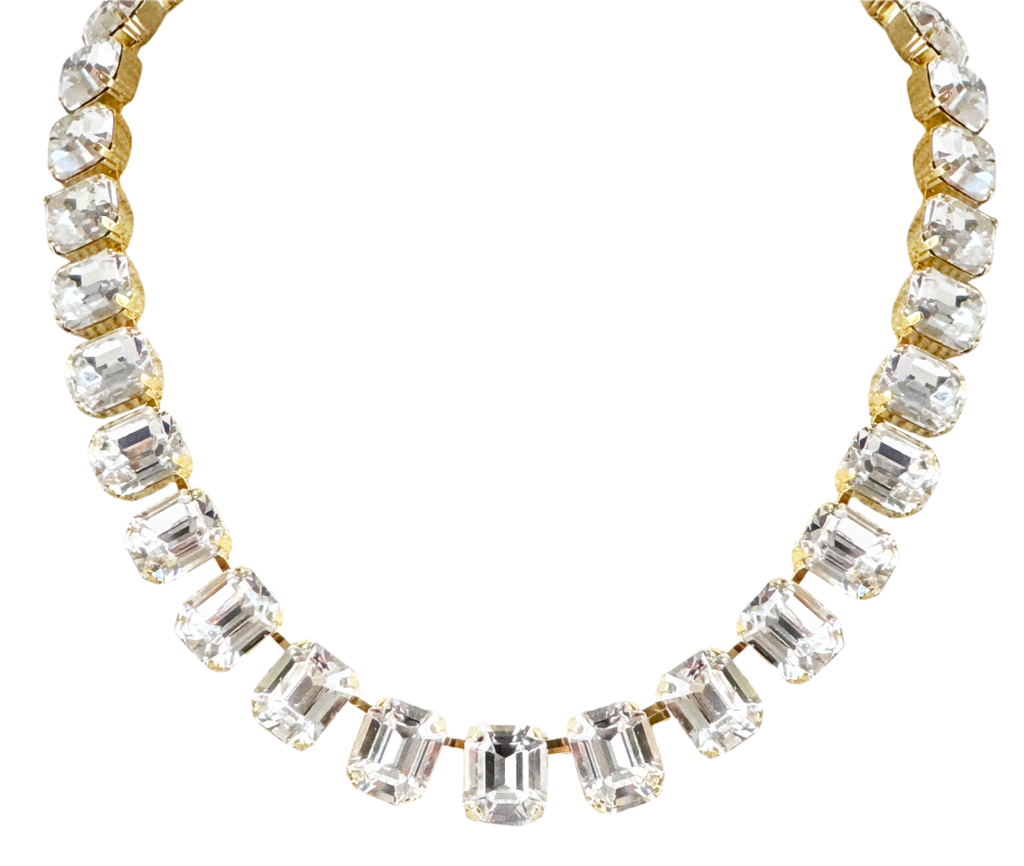 Cara Crystal Emerald Cut Necklace