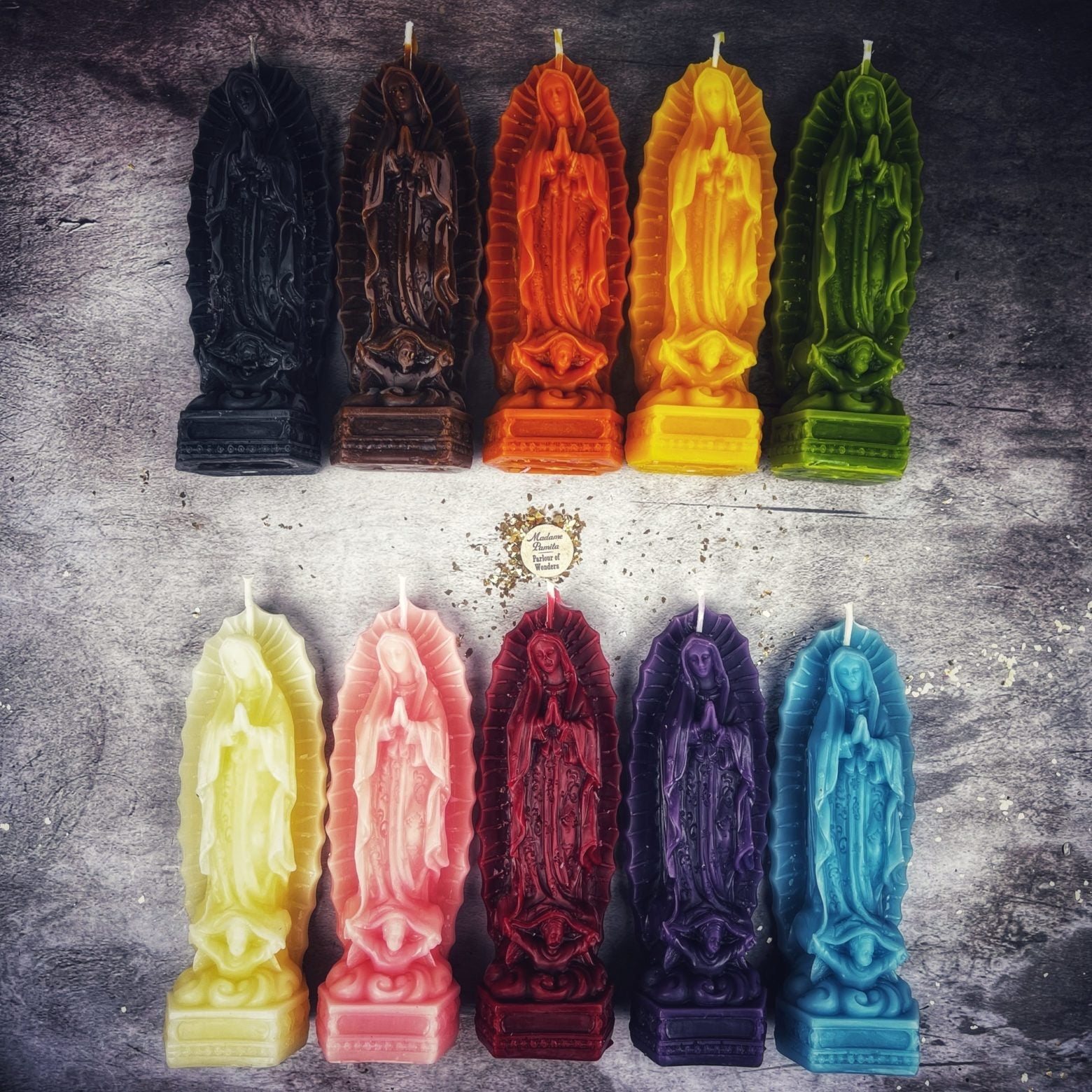 Beeswax Nuestra Señora de Guadalupe Spell Candle - Divine Mother & Miracles | Beeswax Candle | Wiccan Center