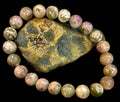 Peace Jade Healing Bracelet – 8mm Calming Stone for Medium Wrists | | Wiccan Center