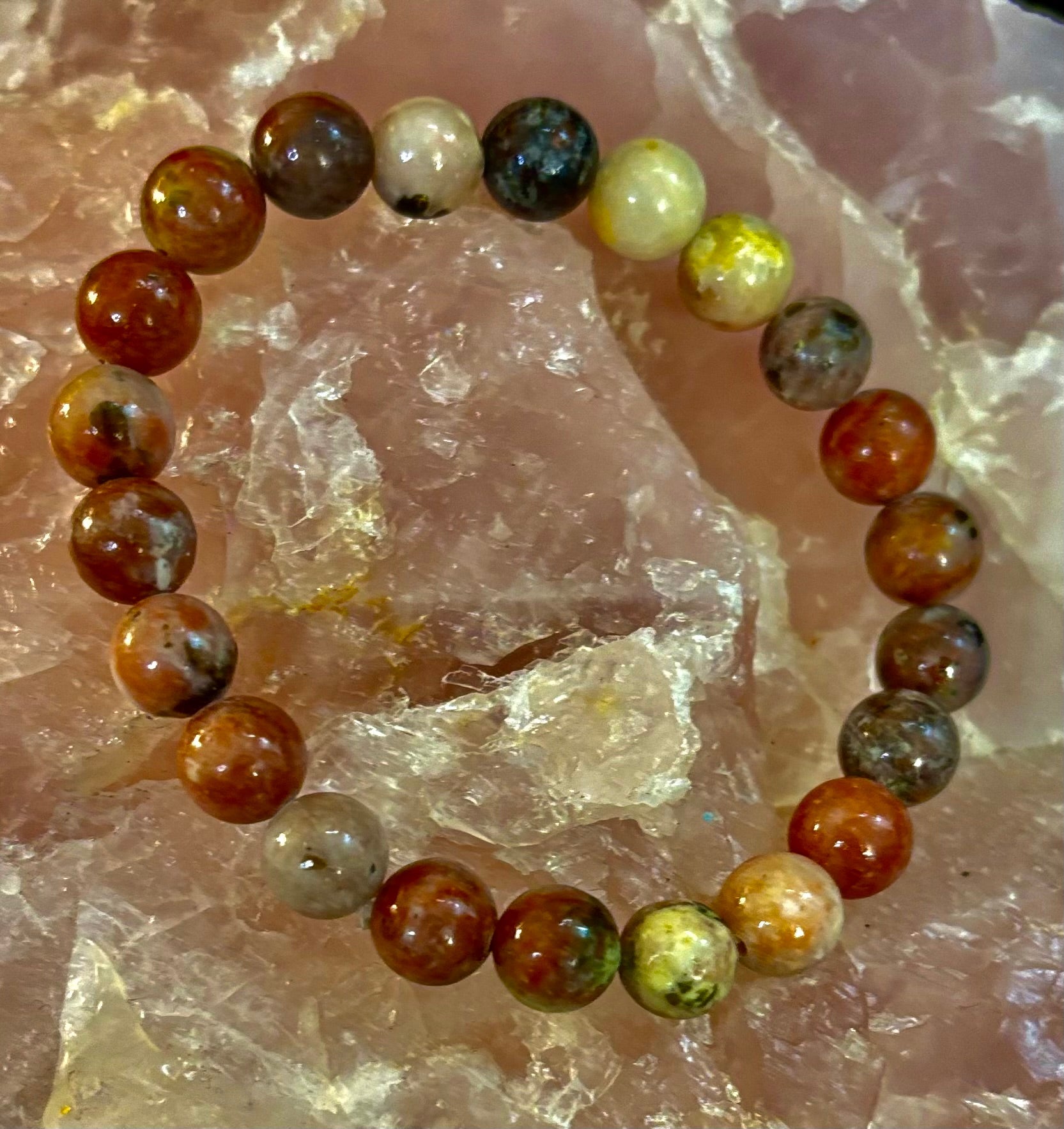 Pink Lepidolite Stress-Relief Bracelet – Heart & Crown Chakra Support | | Wiccan Center