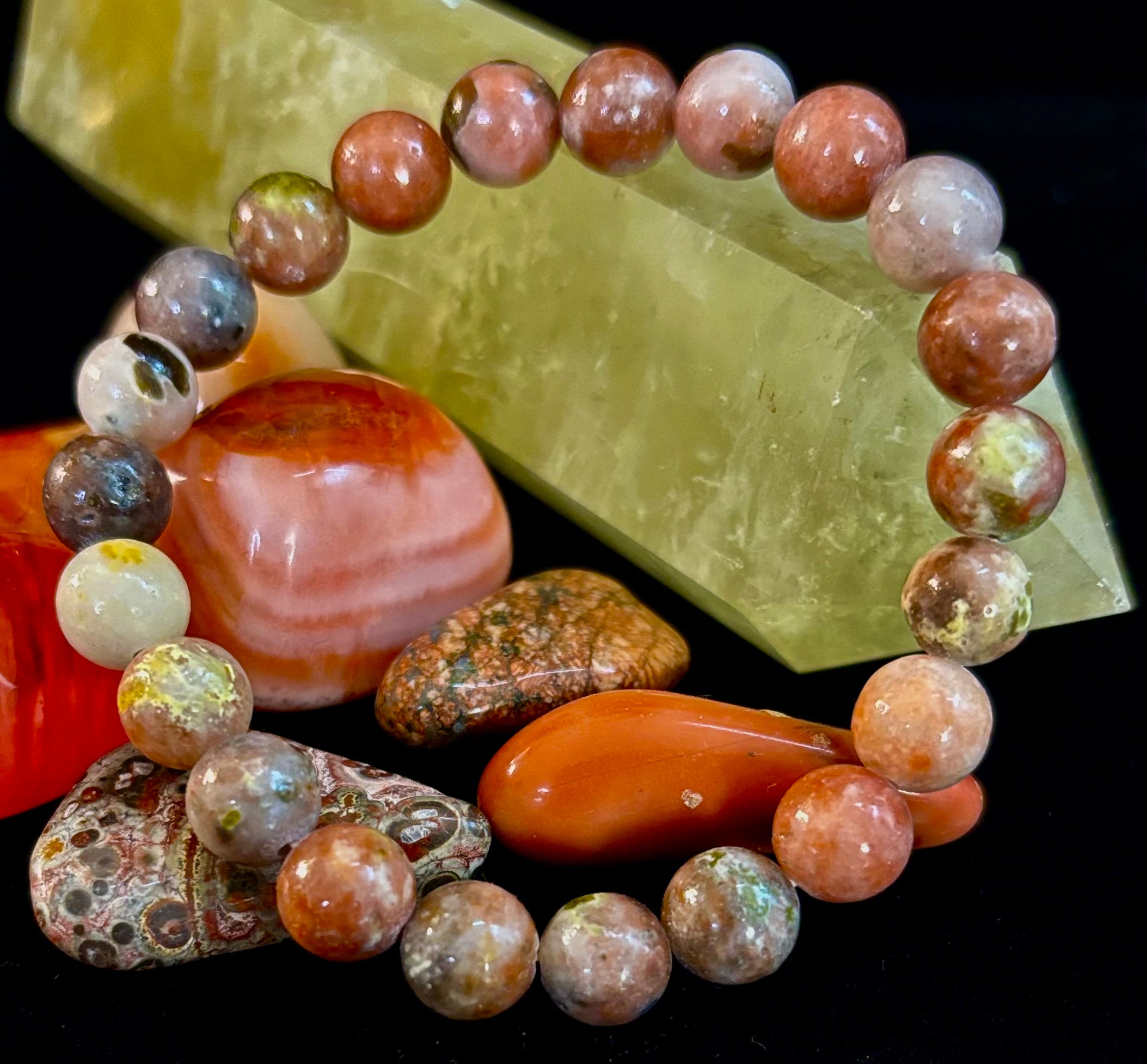Pink Lepidolite Stress-Relief Bracelet – Heart & Crown Chakra Support | | Wiccan Center