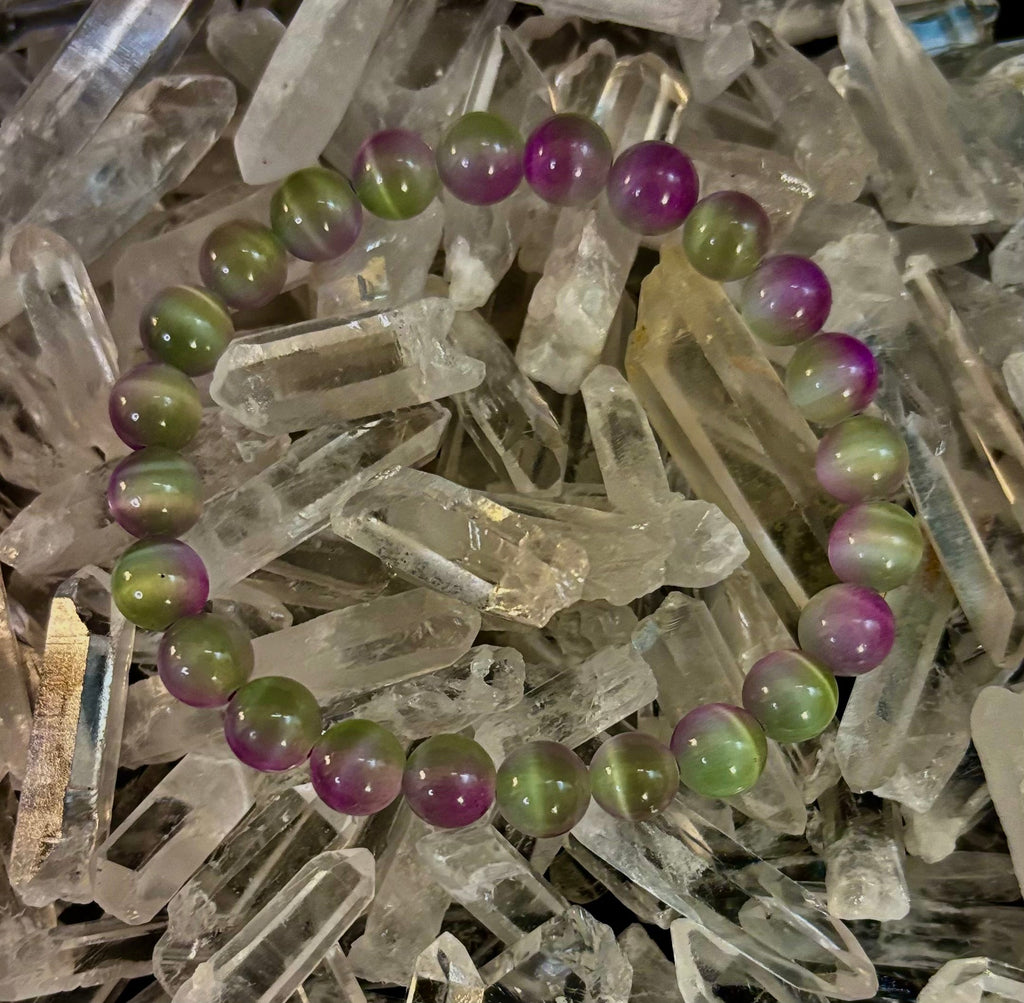 Dreamy Rainbow Fluorite Bracelet | Clarity + Calm | 8mm Beads (Medium Wrist) | | Wiccan Center