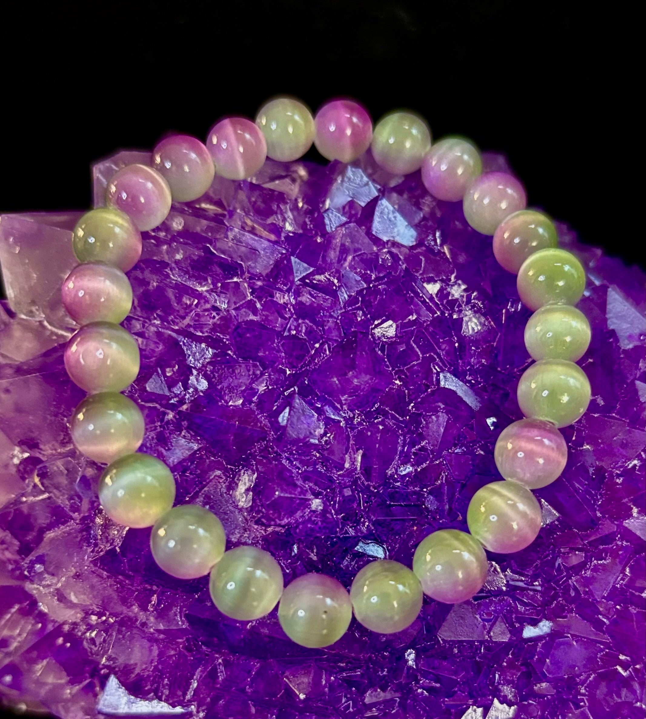 Dreamy Rainbow Fluorite Bracelet | Clarity + Calm | 8mm Beads (Medium Wrist) | | Wiccan Center