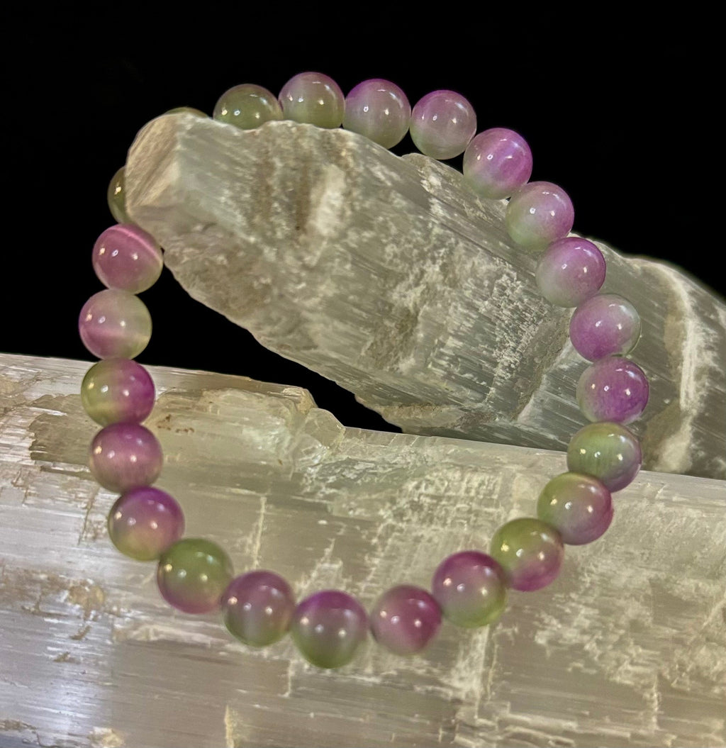 Dreamy Rainbow Fluorite Bracelet | Clarity + Calm | 8mm Beads (Medium Wrist) | | Wiccan Center