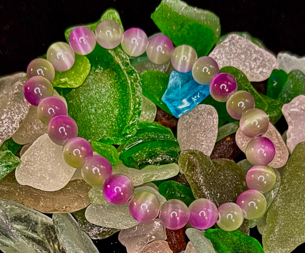 Dreamy Rainbow Fluorite Bracelet | Clarity + Calm | 8mm Beads (Medium Wrist) | | Wiccan Center