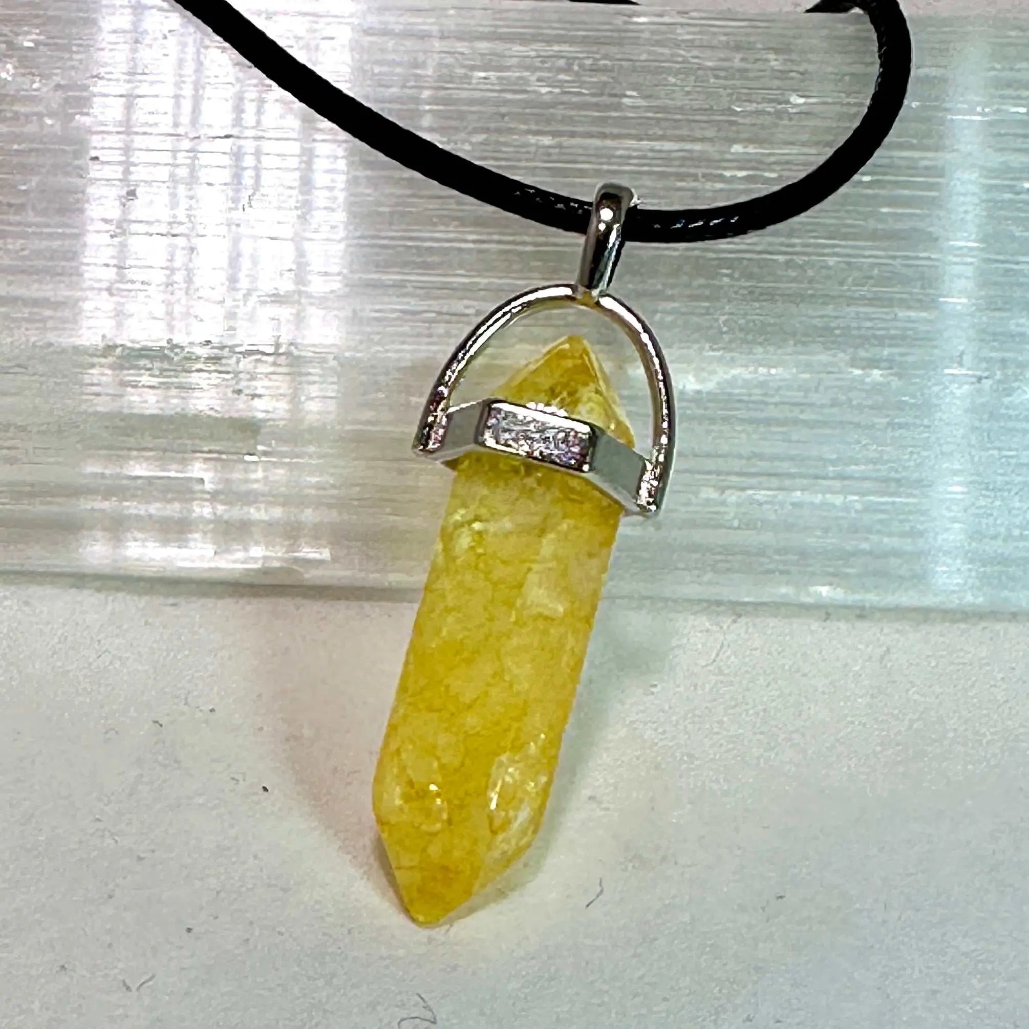 Citrine Bullet Point Necklace | Chains and Necklaces | Wiccan Center