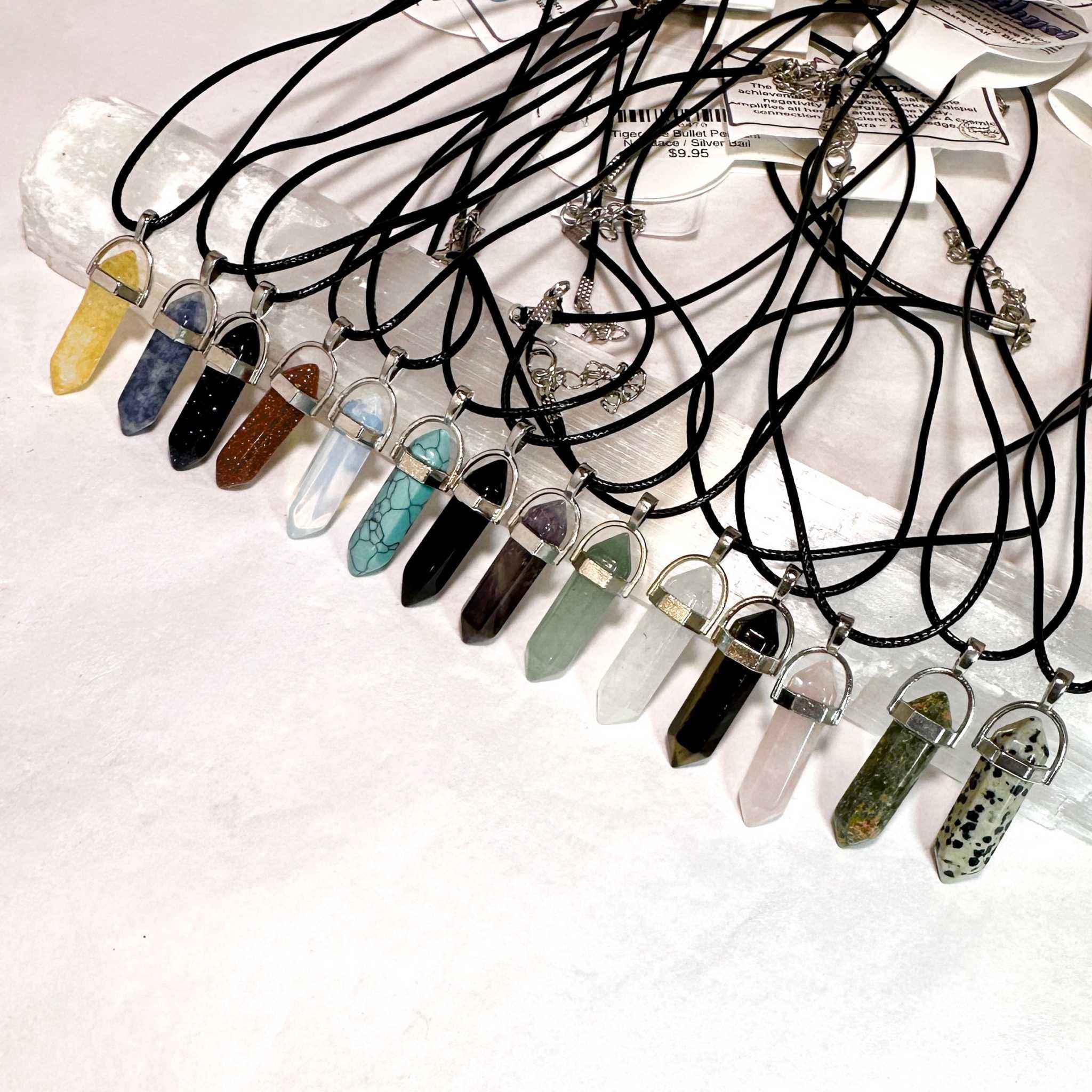 Blue Goldstone Bullet Point Necklace | Chains and Necklaces | Wiccan Center