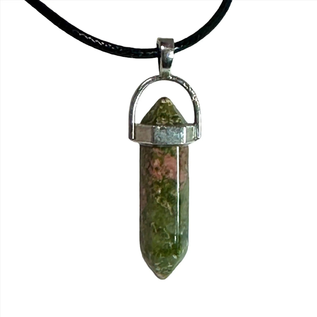 Unakite Bullet Point Necklace | Chains and Necklaces | Wiccan Center