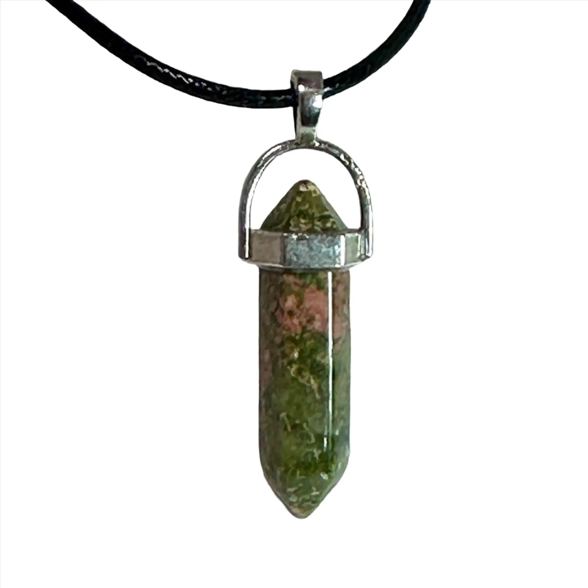 Unakite Bullet Point Necklace | Chains and Necklaces | Wiccan Center