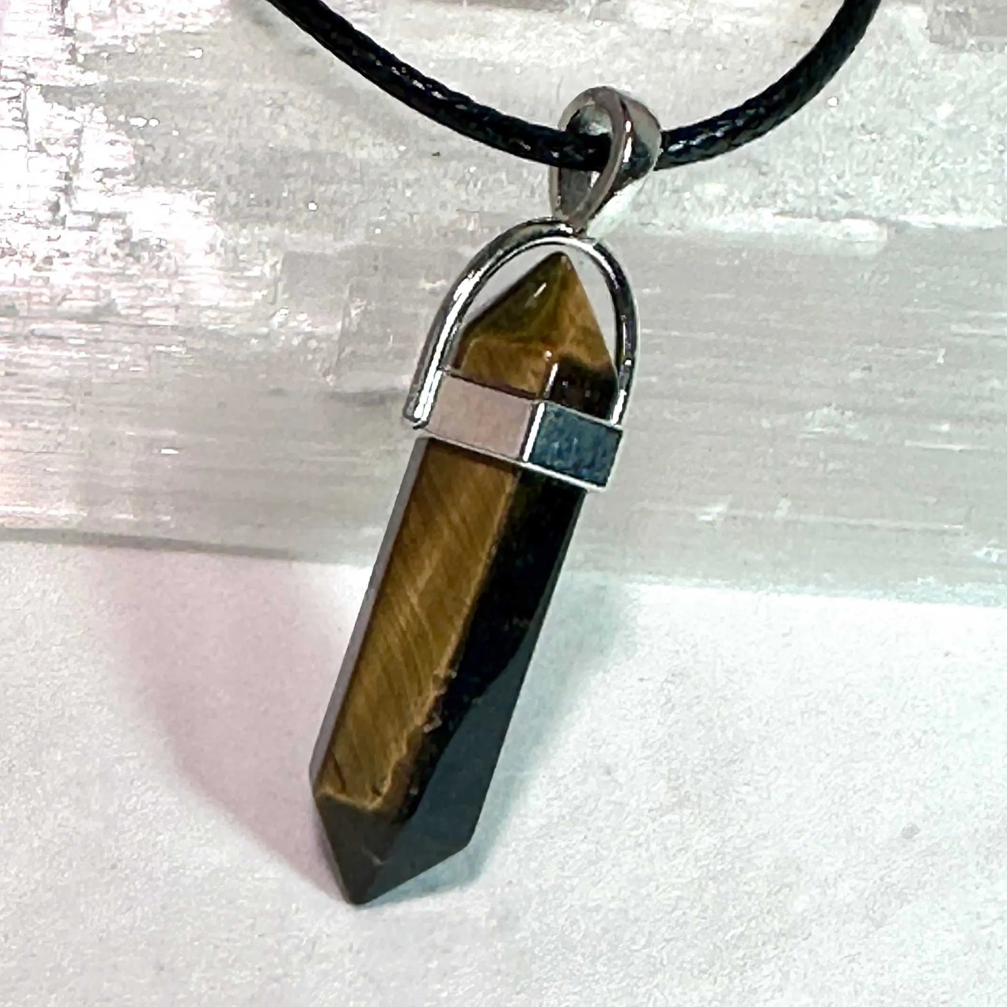 Tiger Eye Bullet Point Necklace | Chains and Necklaces | Wiccan Center