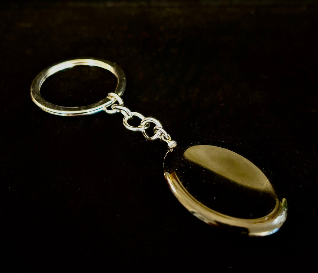 Natural Crystal Worry Stone Keychain – Amethyst, Clear Quartz, Obsidian, Tiger’s Eye, Green Aventurine & Rose Quartz (1.25”) | | Wiccan Center