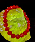 Red Agate Polyhedral Power Bracelet – Strength, Grounding & Vitality (8mm, Small–Medium Wrist) | | Wiccan Center