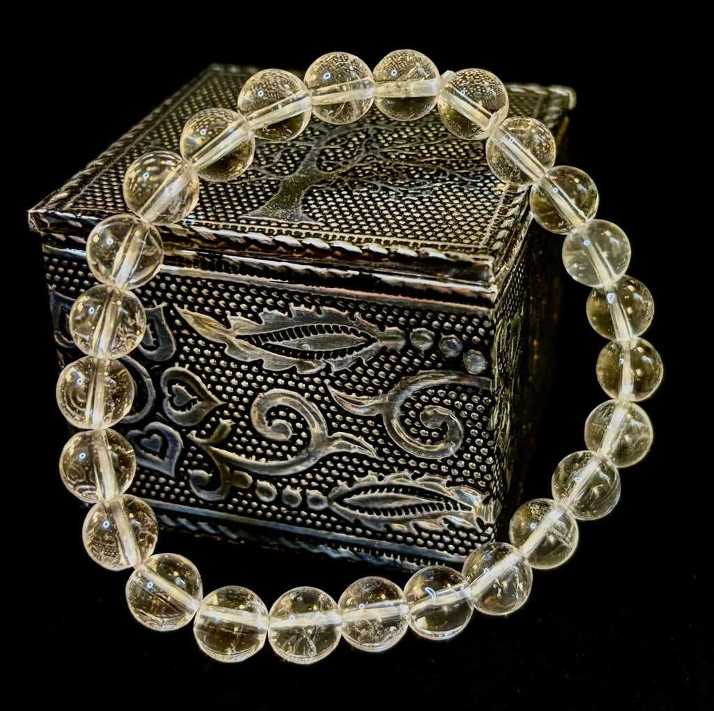 Clear Quartz Clarity Bracelet – 8mm Natural Crystal (Medium Wrists) | | Wiccan Center