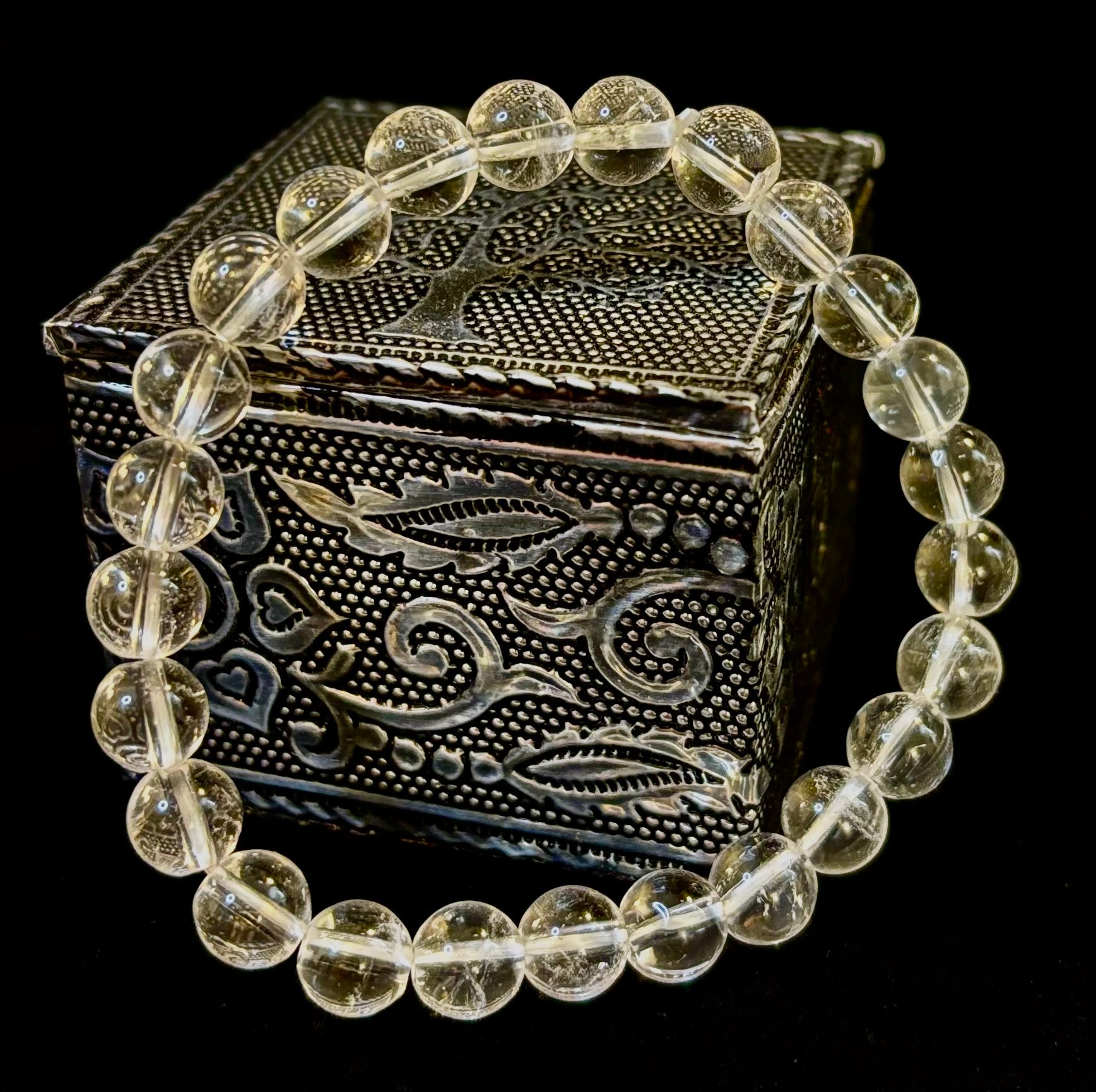 Clear Quartz Clarity Bracelet – 8mm Natural Crystal (Medium Wrists) | | Wiccan Center