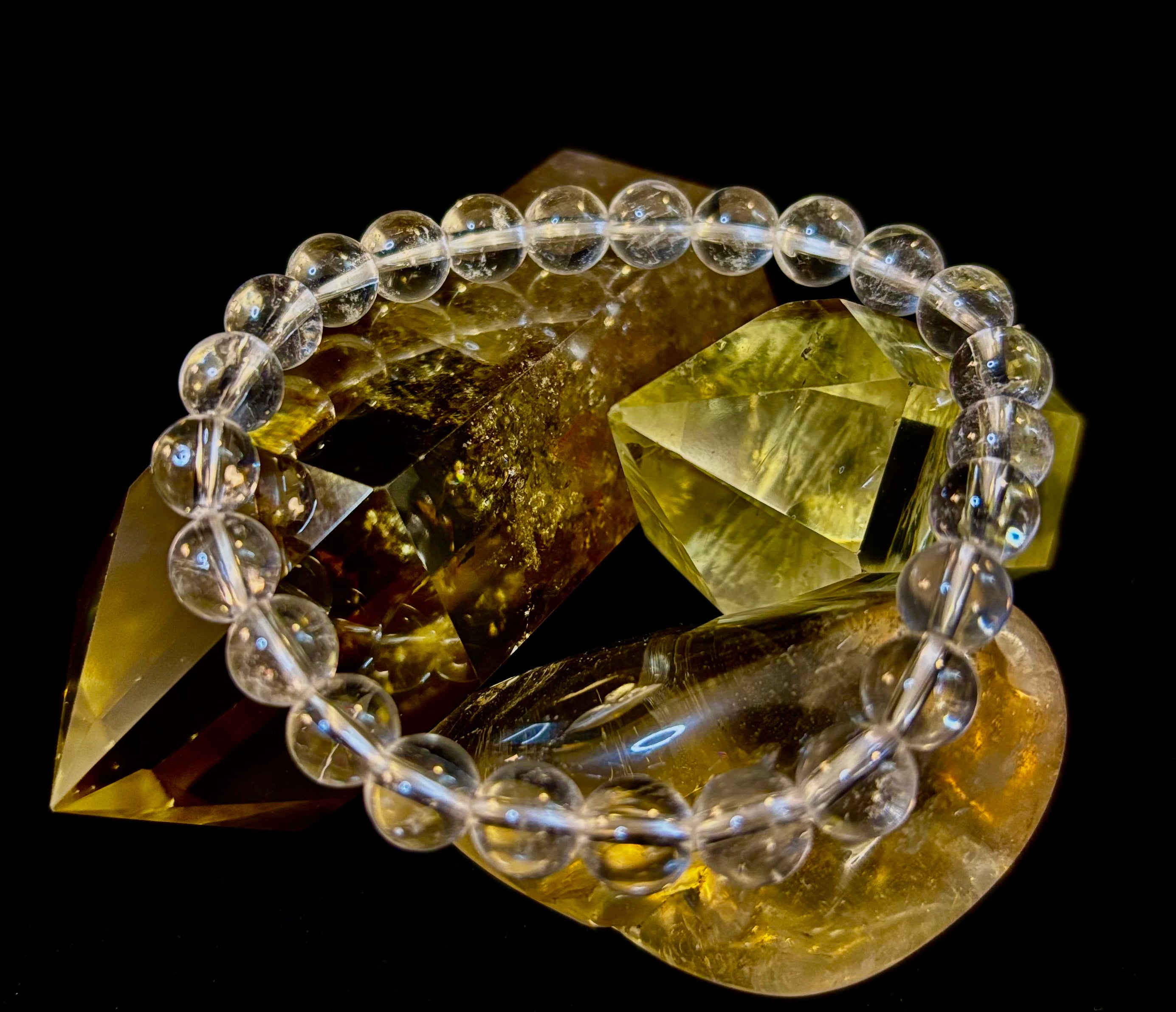 Clear Quartz Clarity Bracelet – 8mm Natural Crystal (Medium Wrists) | | Wiccan Center