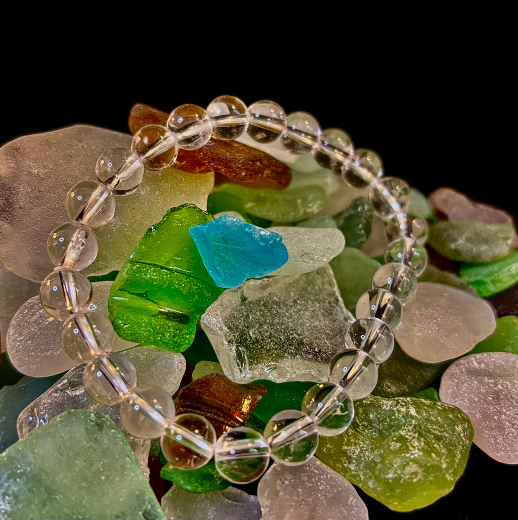 Clear Quartz Clarity Bracelet – 8mm Natural Crystal (Medium Wrists) | | Wiccan Center