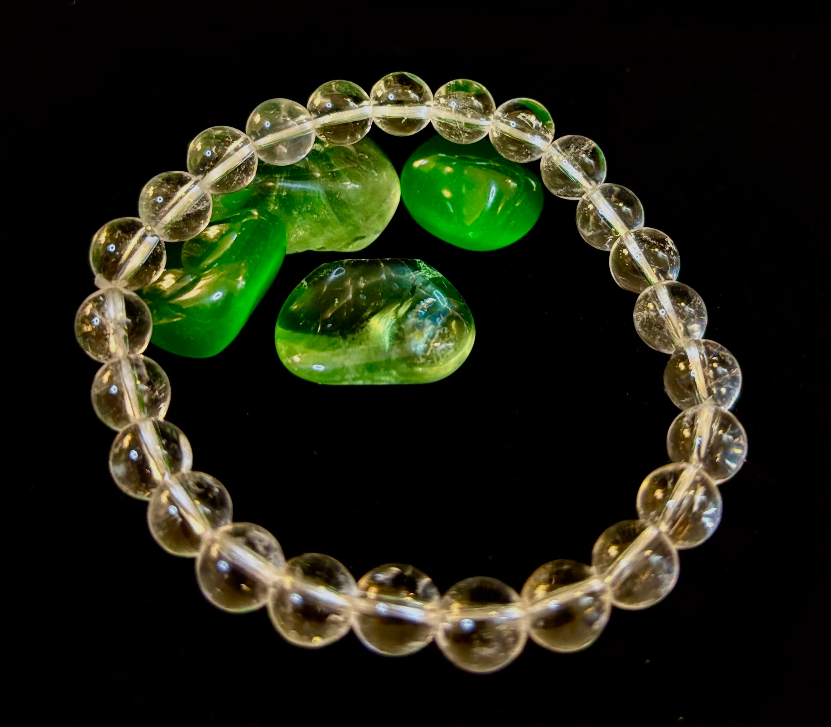 Clear Quartz Clarity Bracelet – 8mm Natural Crystal (Medium Wrists) | | Wiccan Center