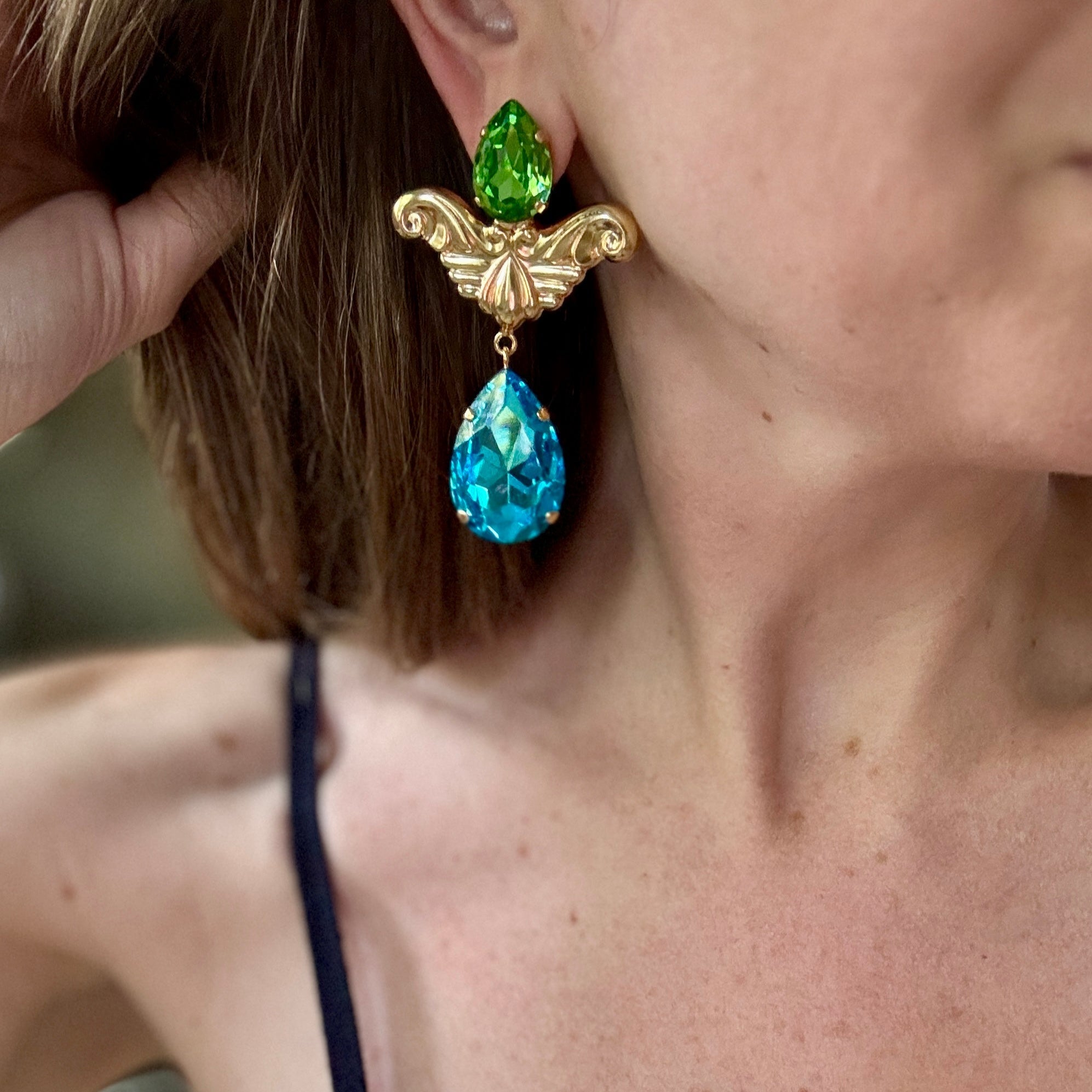 Juliette Aqua Earrings | Earrings | Wiccan Center