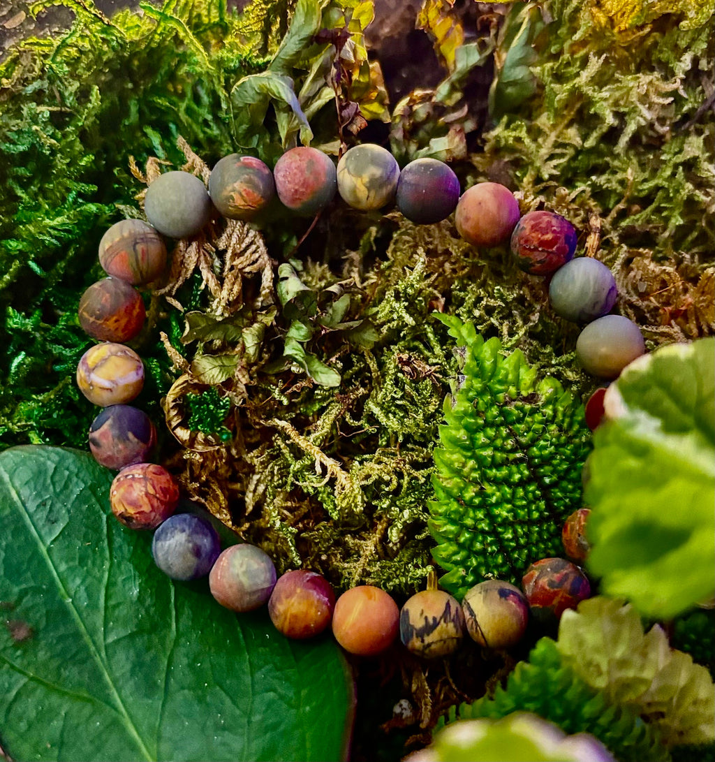 Picasso Stone (Picasso Jasper) Reiki-Infused Creativity & Grounding Bracelet | | Wiccan Center