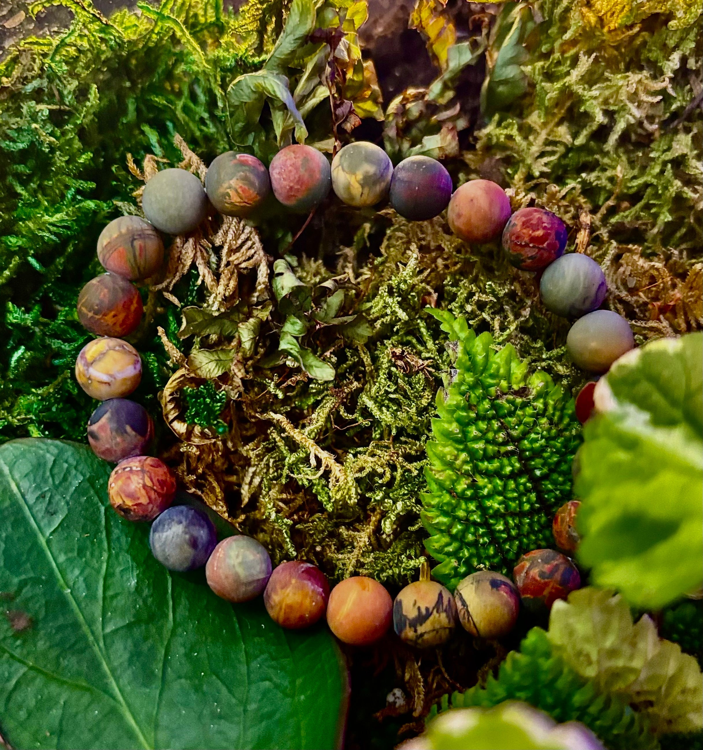 Picasso Stone (Picasso Jasper) Reiki-Infused Creativity & Grounding Bracelet | | Wiccan Center