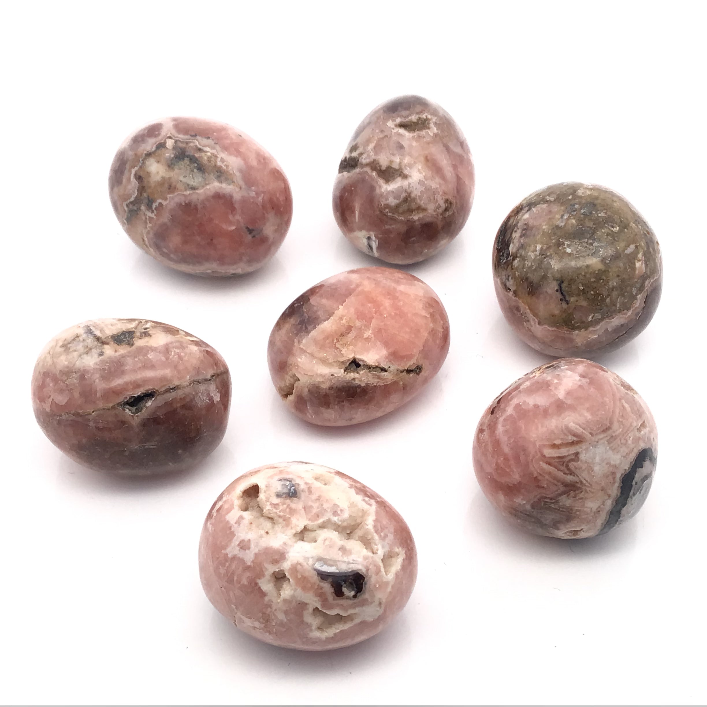 Rhodochrosite Tumbled Freeform Orbs | Crystals & Minerals > Specimens | Wiccan Center