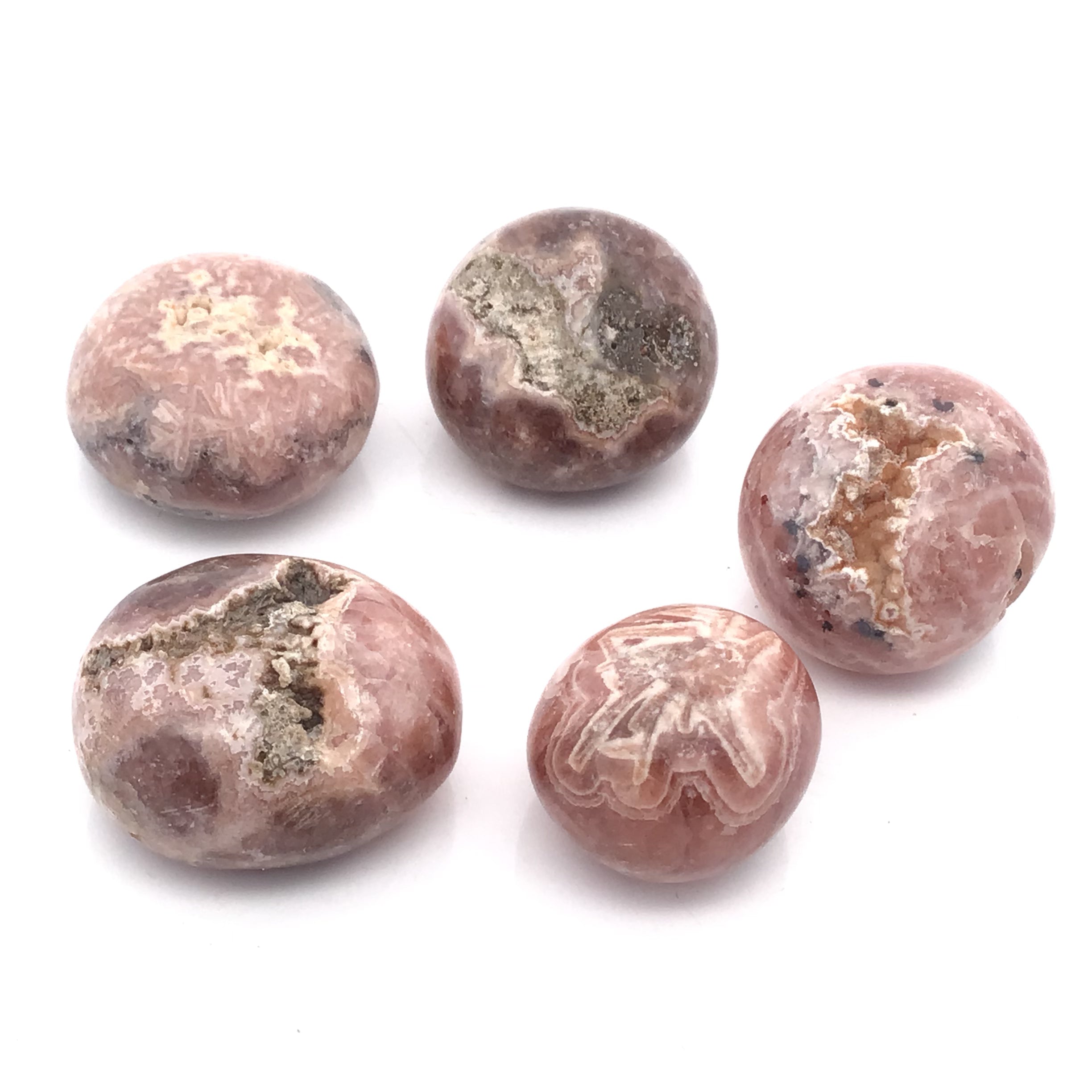 Rhodochrosite Tumbled Freeform Orbs - Small - Sold In Singles | Crystals & Minerals > Specimens | Wiccan Center