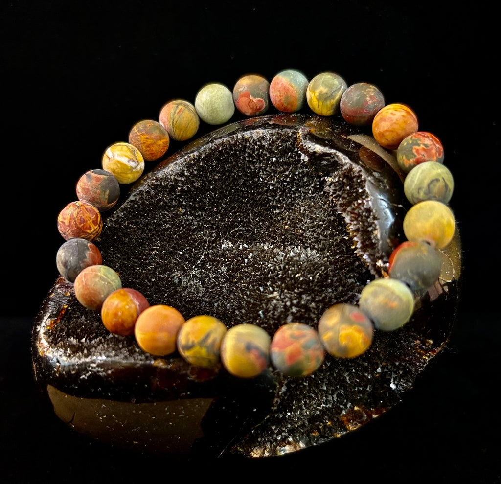 Picasso Stone (Picasso Jasper) Reiki-Infused Creativity & Grounding Bracelet | | Wiccan Center