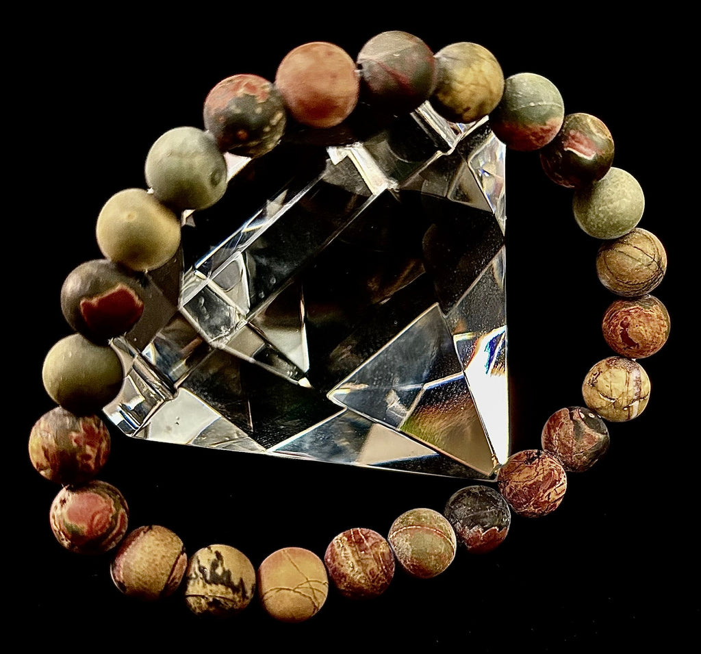 Picasso Stone (Picasso Jasper) Reiki-Infused Creativity & Grounding Bracelet | | Wiccan Center