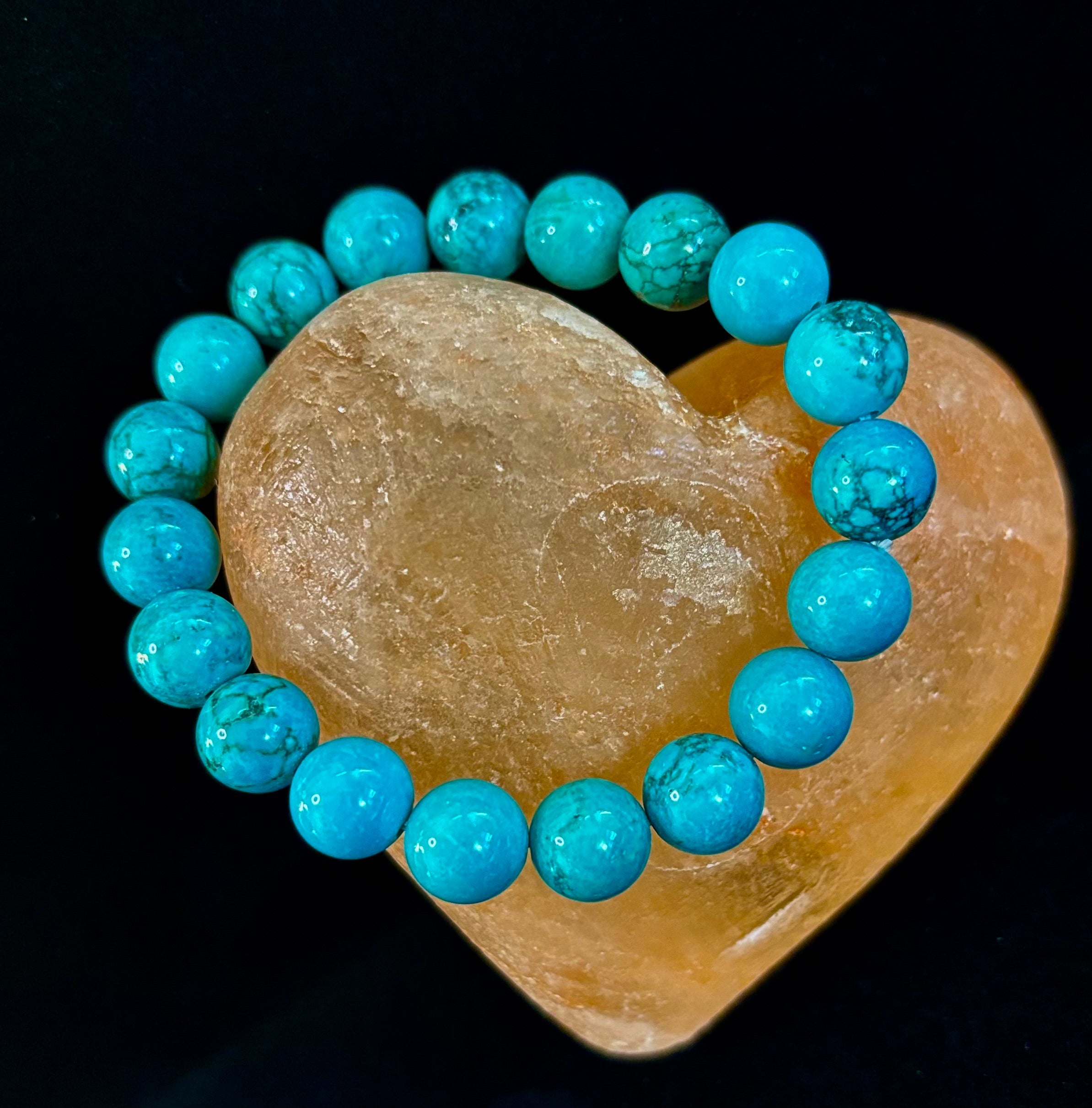 Dark Blue Green Turquoise Reiki-Infused Protection Bracelet (Medium Wrists) | | Wiccan Center
