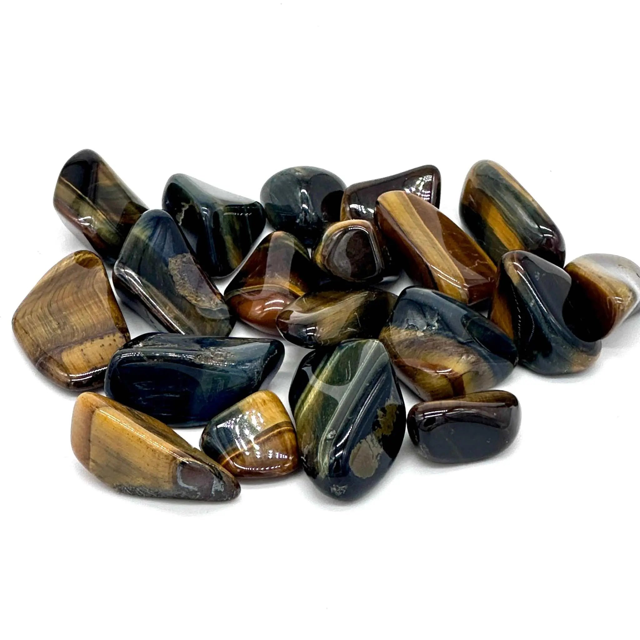 Blue Tiger Eye Tumbled Pocket Stone: Hawk’s Eye | Tumbled Stones | Wiccan Center