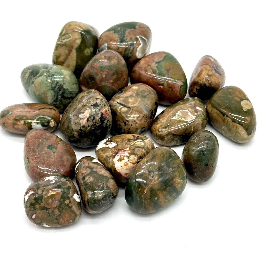 Rainforest Rhyolite Tumbled Stone - The Stone of Joy and Balance | Tumbled Stones | Wiccan Center