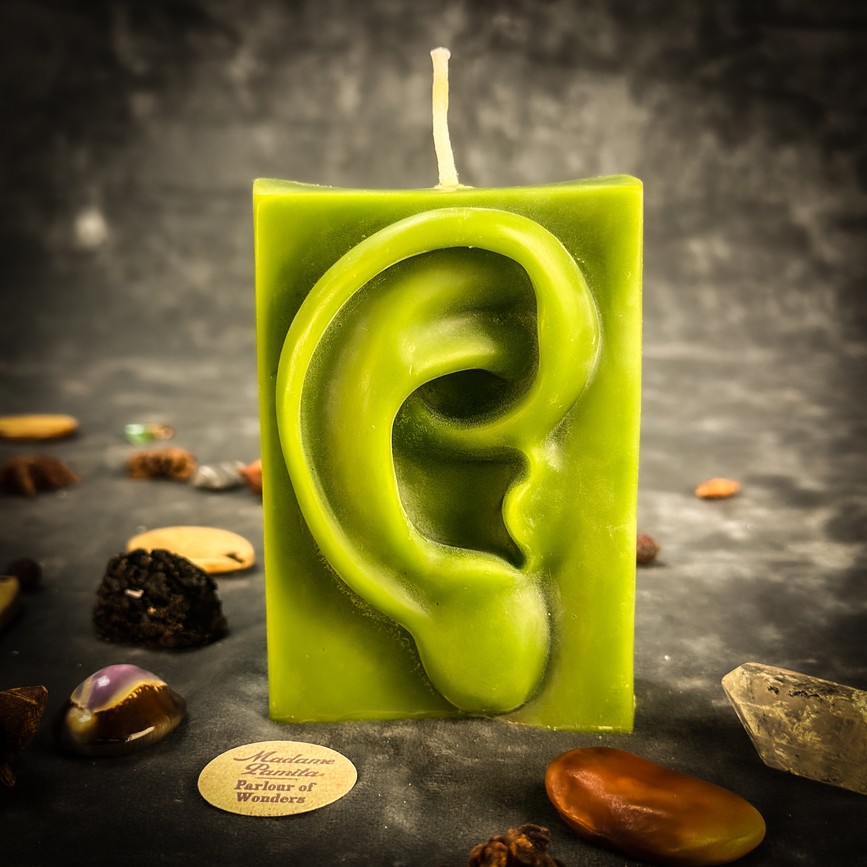 Beeswax Ex-Voto Ear Spell Candle - Healing, Being Heard & Clairaudience | Beeswax Candle | Wiccan Center