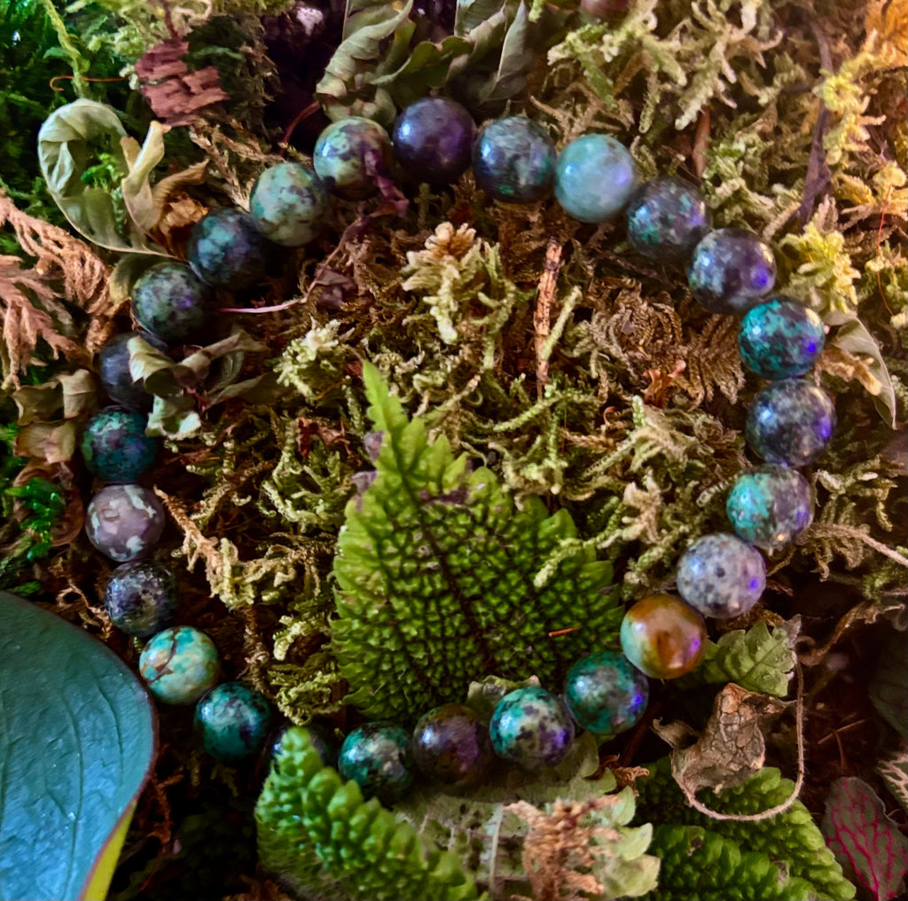 African Turquoise 8mm Reiki-Infused Growth & Manifestation Bracelet (Medium-Large Wrists) | | Wiccan Center