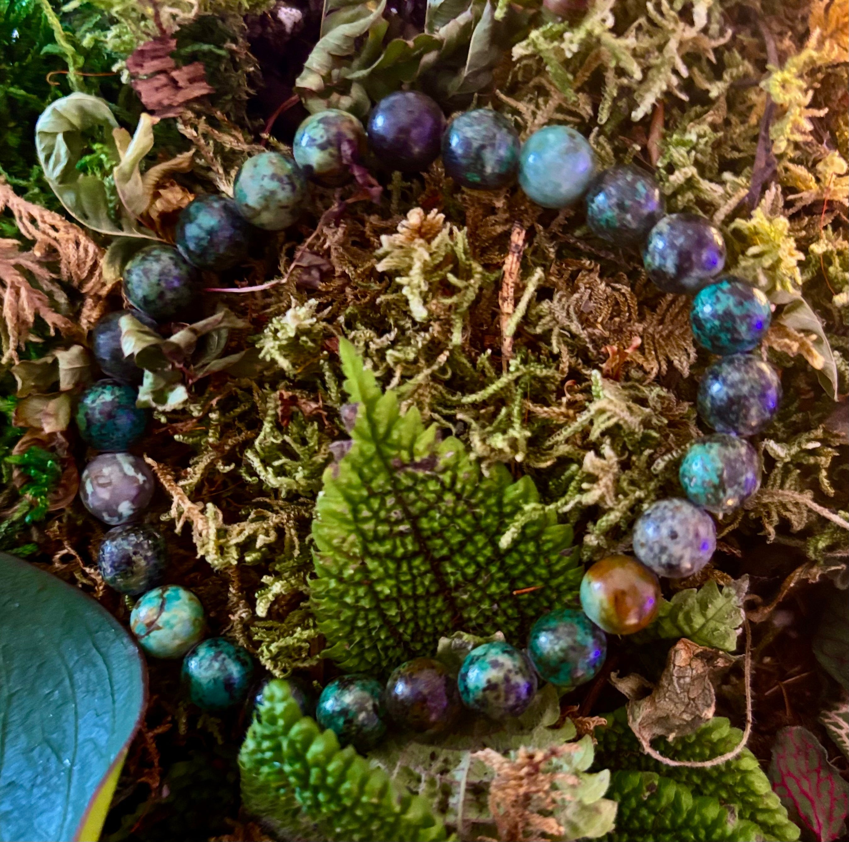 African Turquoise 8mm Reiki-Infused Growth & Manifestation Bracelet (Medium-Large Wrists) | | Wiccan Center