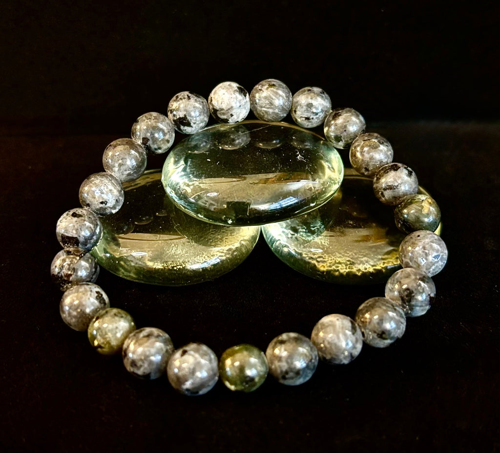 Larvikite 8mm Reiki-Infused Protection & Manifestation Bracelet (Medium-Large Wrists) | | Wiccan Center