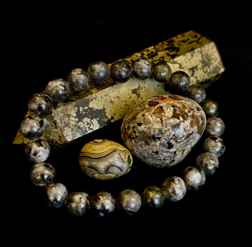 Larvikite 8mm Reiki-Infused Protection & Manifestation Bracelet (Medium-Large Wrists) | | Wiccan Center